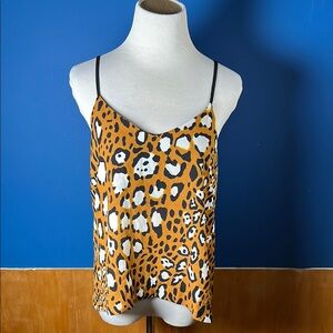 Leopard Print Spaghetti Strap Top